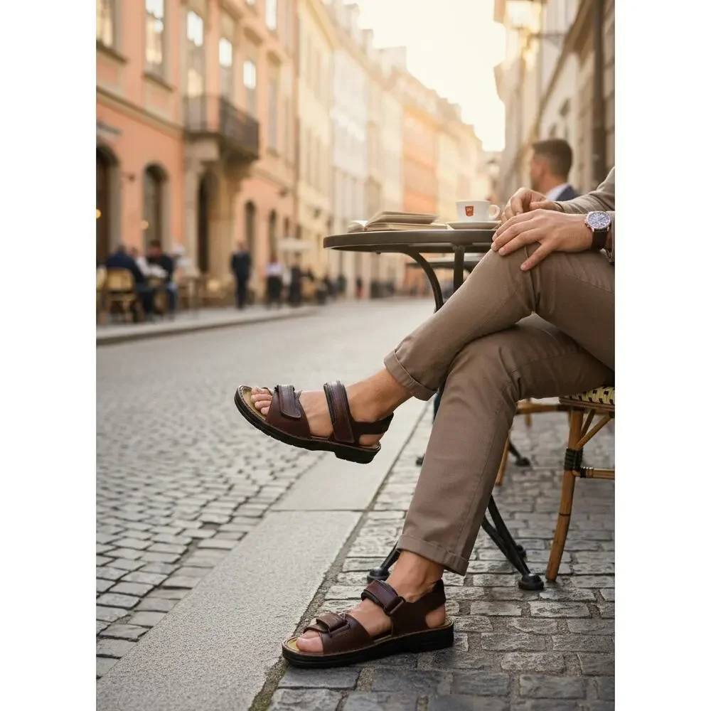 Naot Lappland Sandal Mens 9‎ 9.5 EU 42 Buffalo Leather Adjustable Straps